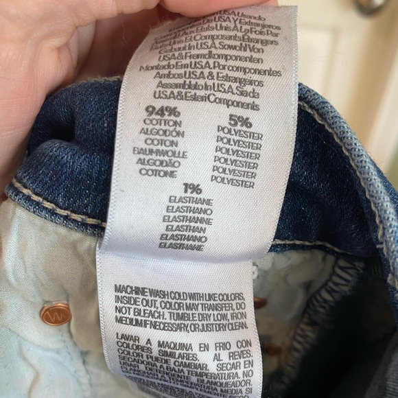 Mother The Outsider Ankle Jeans in Electric Souvenir Medium Wash Size 27 Preppy - Picture 14 of 15